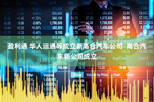 盈利通 华人运通等成立新高合汽车公司  高合汽车新公司成立