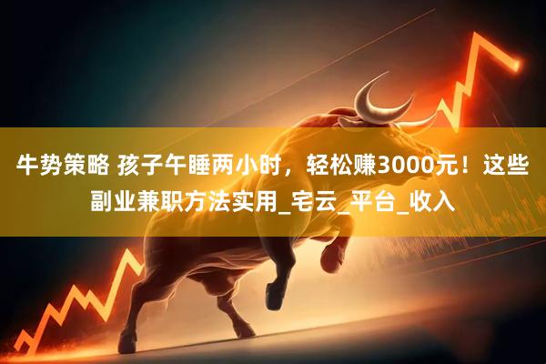 牛势策略 孩子午睡两小时，轻松赚3000元！这些副业兼职方法实用_宅云_平台_收入